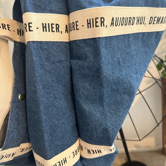 Sezane Denim Weekender Tote - Picture 7 of 8